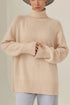 'Scarlett' Ribbed Knit Turtleneck Sweater - Celes Fashion